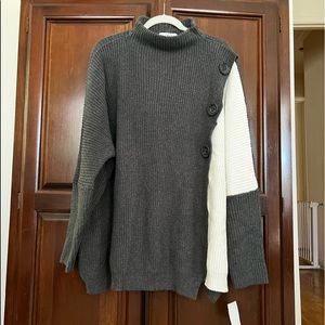 NEON BUDDHA  Solstice Two-Tone Cotton Pullover Sweater - Size 2X (NEW WITH TAGS)